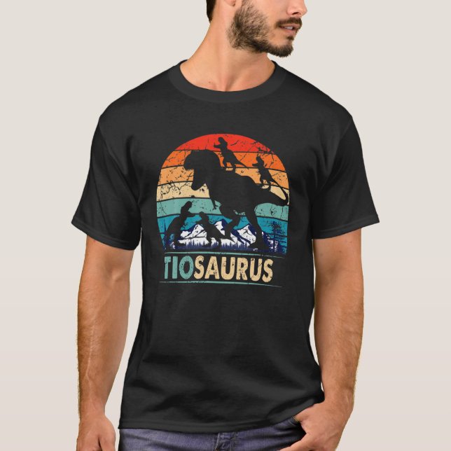 Tiosaurus T Rex Tio Dinosaur 4 Kids Father's Day T-Shirt (Front)