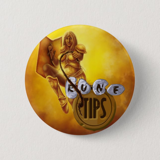Tip.It Gilded Warrior Pinback Button (Front)