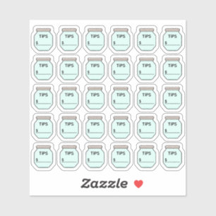 Tip Jar Money Tracking Planner Sticker