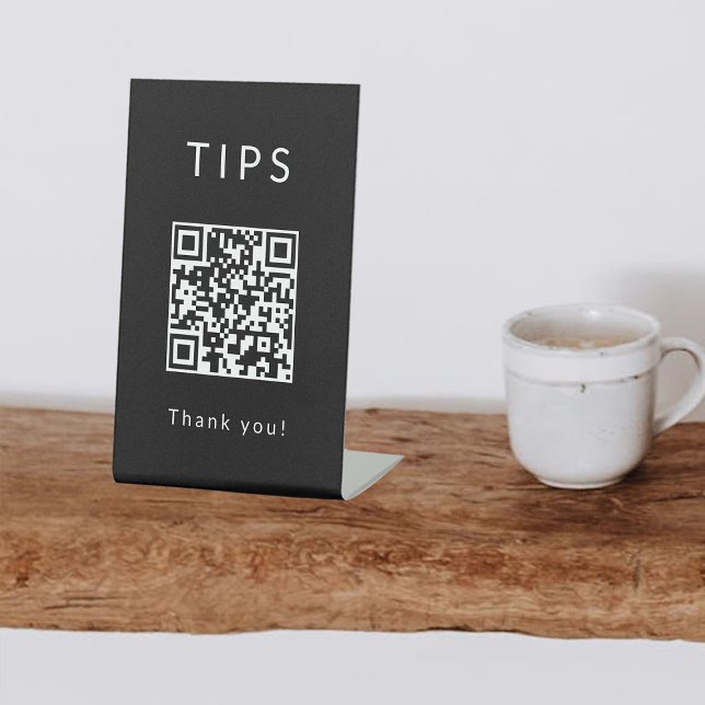 Tip Jar QR Code Pedestal Signs (Creator Uploaded)