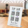 Tip Jar QR Code Venmo Paypal Cashapp Zelle Pedestal Sign
