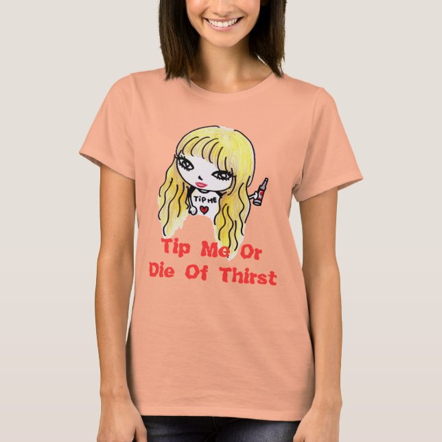 Tip Me- Liz doll (Burnout Tee) T-Shirt (Front)