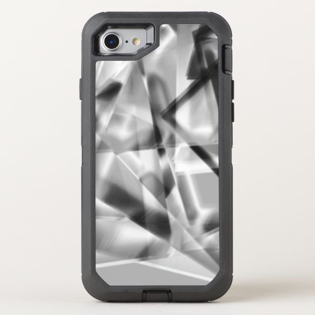 Tip of square pieces of some acrylic, grey white otterbox iPhone case (Back)