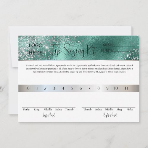 Tip Sizing Kit Card Template for Press on Nails