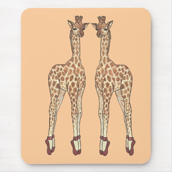 tip toe giraffe mouse pads