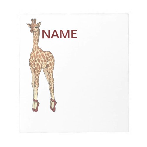 tip toe giraffe notepad
