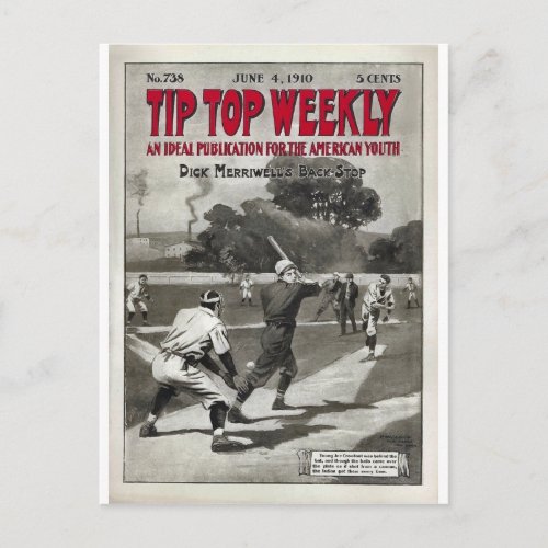 Tip Top Weekly Vintage Sports Magazine Postcard