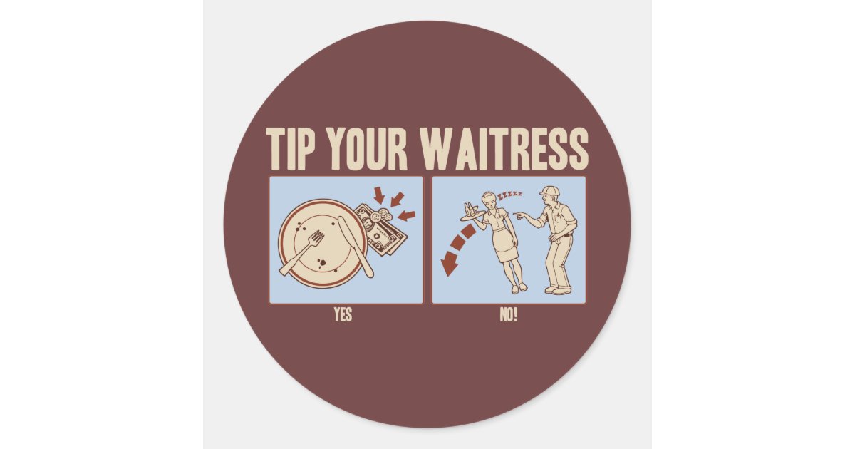 Waiter Waitress Funny' Sticker