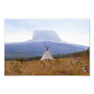 Tipi at Chief Mountain, Montana Photo Print