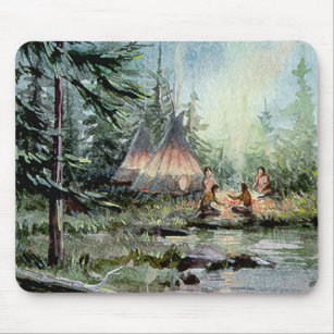 TIPI CAMP by SHARON SHARPE Mouse Pad