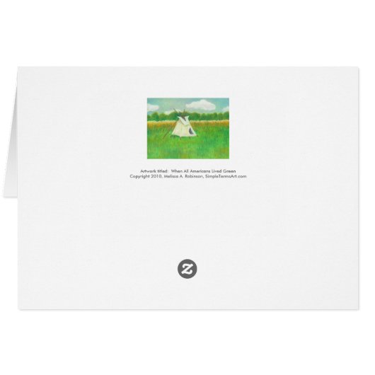 Tipi teepee central Minnesota landscape drawing (Back Horizontal)