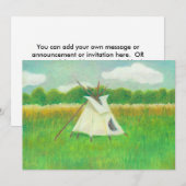 Tipi teepee central Minnesota landscape drawing (Front/Back)