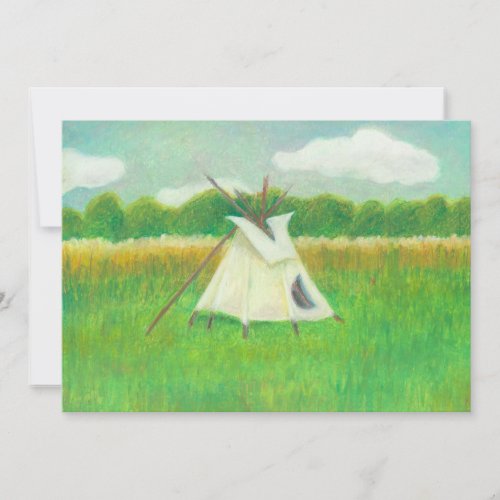 Tipi teepee central Minnesota landscape drawing Announcements