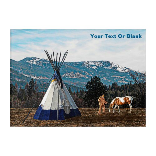 Tipi _ Winter Camp Acrylic Print