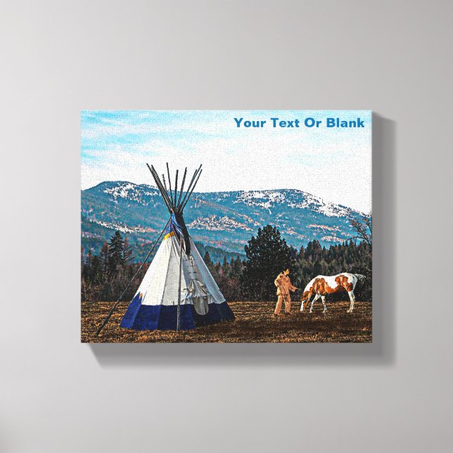 Tipi - Winter Camp Canvas Print (Front)