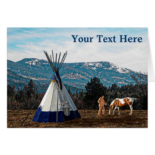 Tipi - Winter Camp Cards (Front Horizontal)