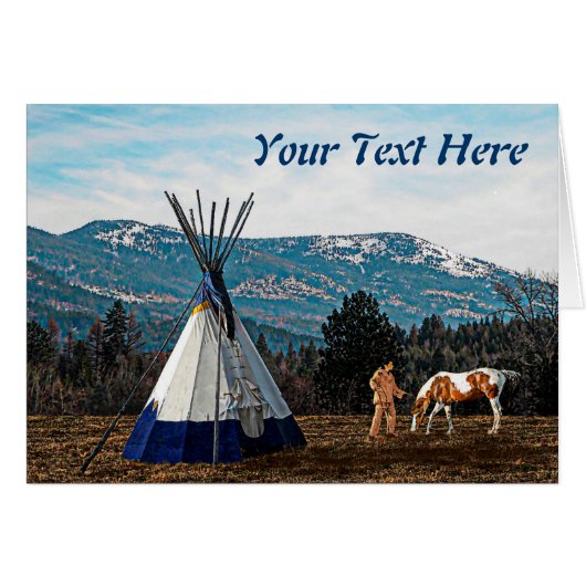 Tipi - Winter Camp Cards (Front Horizontal)