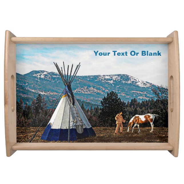 Tipi - Winter Camp Serving Tray (Front)