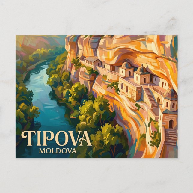 Tipova Monastery Moldova Postcard (Front)
