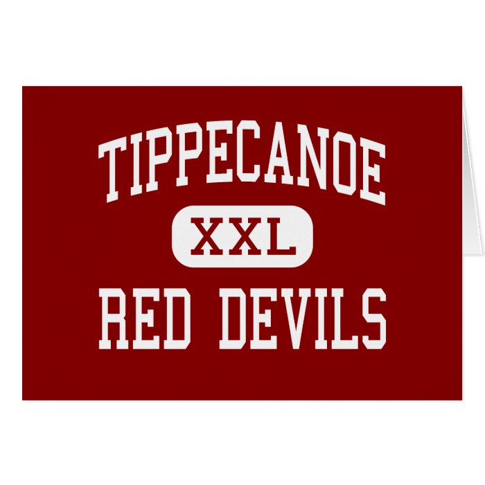 Tippecanoe   Red Devils   High   Tipp City Ohio Greeting Card