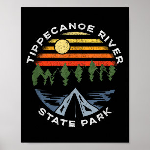 Tippecanoe River State Park Indiana Forest Camping Poster