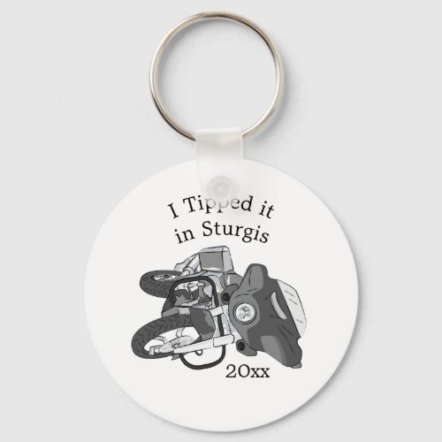 Tipped it Motorcycle Bike Keychain