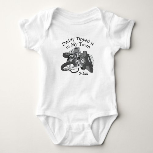 Tipped it Motorcycle Bike T_Shirt Baby Bodysuit