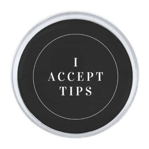 Tipping Lapel Pin Hospitality Uniform Accept Tips