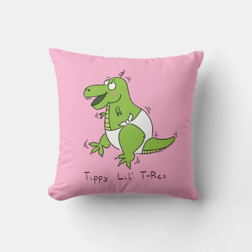 Tippy Lil T_Rex Baby Dinosaur Pillow