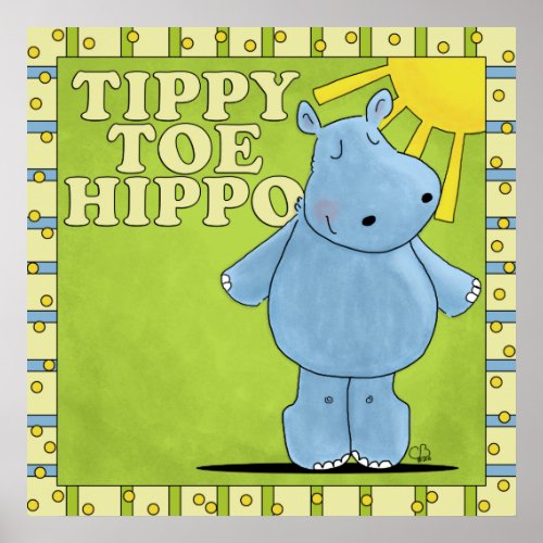 Tippy Toe Hippo Poster