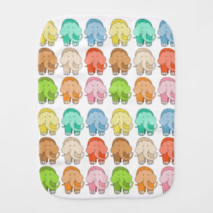Tippy Toes Elephant Baby Burp Cloth