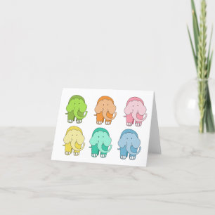 Tippy Toes Elephant Blank Card