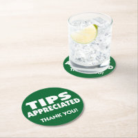 Tips appreciated tipping reminder