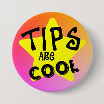 Tips Are Cool Warm Colors Button Pin
