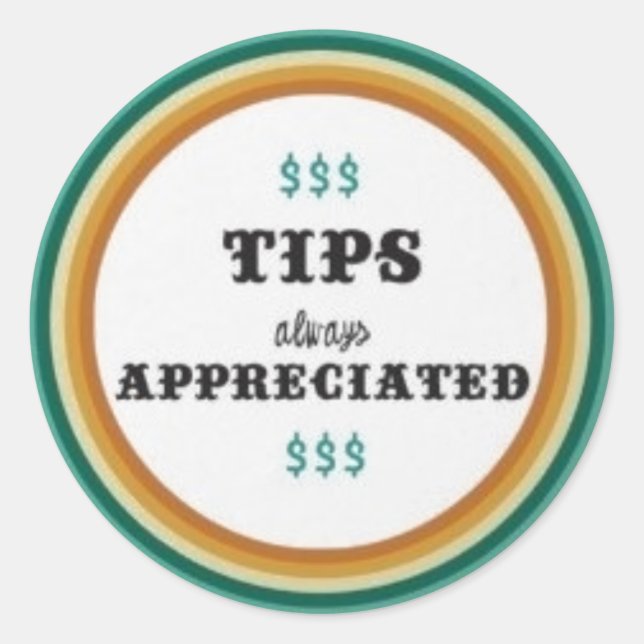 tips classic round sticker (Front)