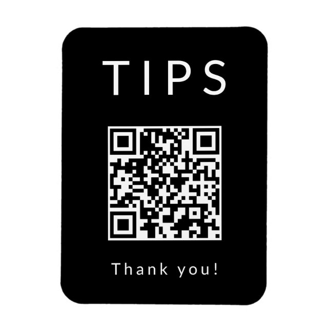 Tips QR Code Magnet (Vertical)