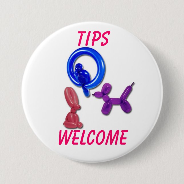 TIPS WELCOME PINBACK BUTTON (Front)