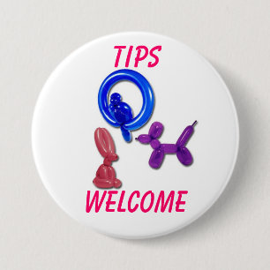 TIPS WELCOME PINBACK BUTTON