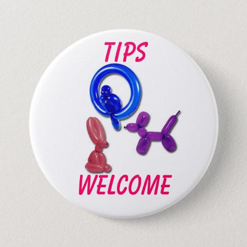 TIPS WELCOME PINBACK BUTTON