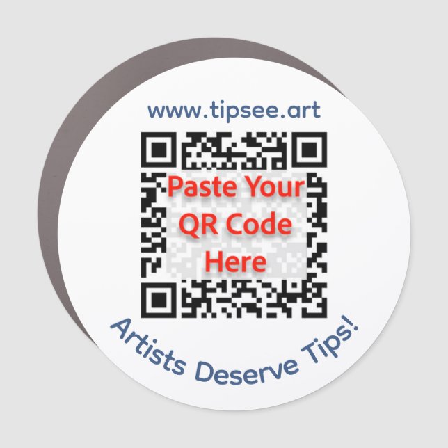 TipSee Member Car Magnet (white) (Front)