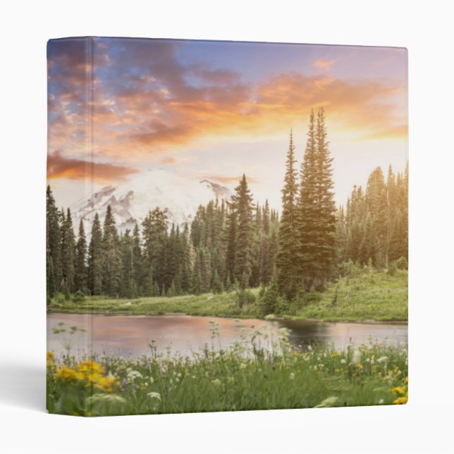 Tipsoo Lake of Mt.Rainier 3 Ring Binder (Front/Spine)
