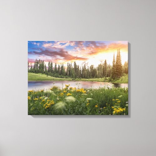 Tipsoo Lake of MtRainier Canvas Print