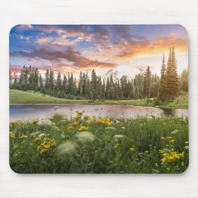 Tipsoo Lake of Mt.Rainier Mouse Pad (Front)