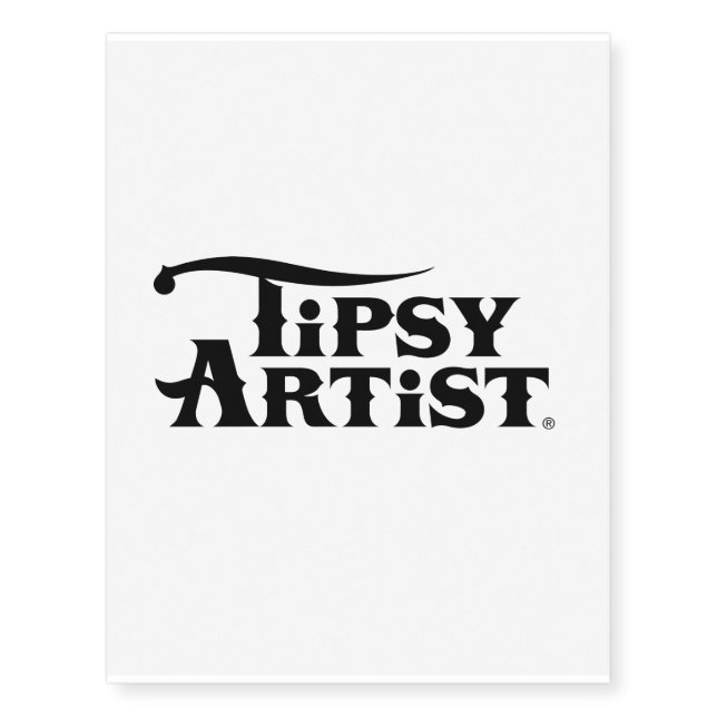 Tipsy Artist Temporary Tattoo (Front)