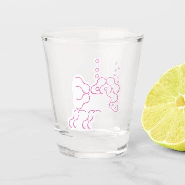 Tipsy, Drunk Pink Elephant Shot glass (Front)