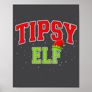 Tipsy Elf Christmas Family Matching Group Xmas Poster
