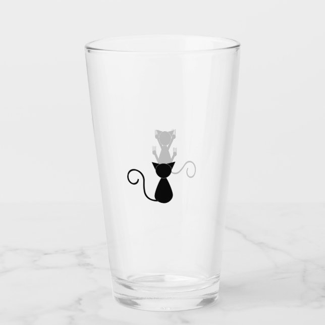 Tipsy Kitty Glass (Front)