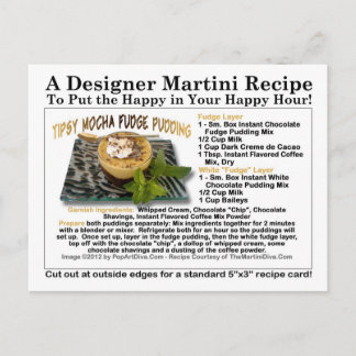 Tipsy Mocha Fudge Pudding Recipe Postcard