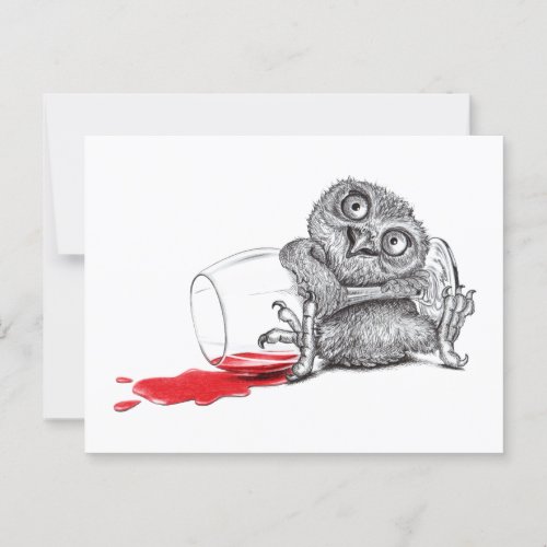 Tipsy Owl _ Party Postcard