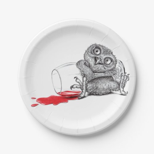 Tipsy Party Owl Paper Plates